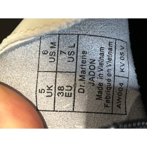 Doc Martens Jadon White Leather Platform Lace Up Combat Boots Women's Size 7 - Picture 10 of 10